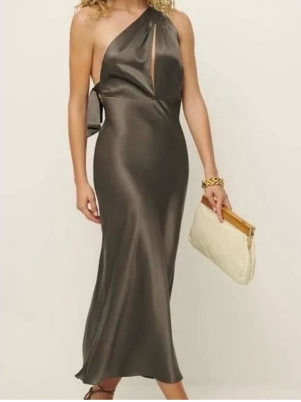 Reformation- Dasha Silk Dress-MOREL-
008 32